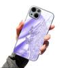 Light luxury flash diamond butterfly mobile phone case Apple 14promax metallic paint glass case iPhone17pm protective case