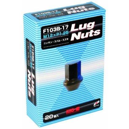 KYO-EI Lug Nuts (20 Pieces) [Bag Type, 17 Hex] M12 X P1.25 F103B-17-20P