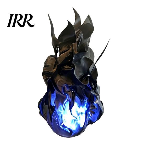 Realistic Fireball Accessory Floating Prop, LED Glowing Flame Halloween Handheld Prop for Cosplay, Lighted Decor Battery Powered Stage Light