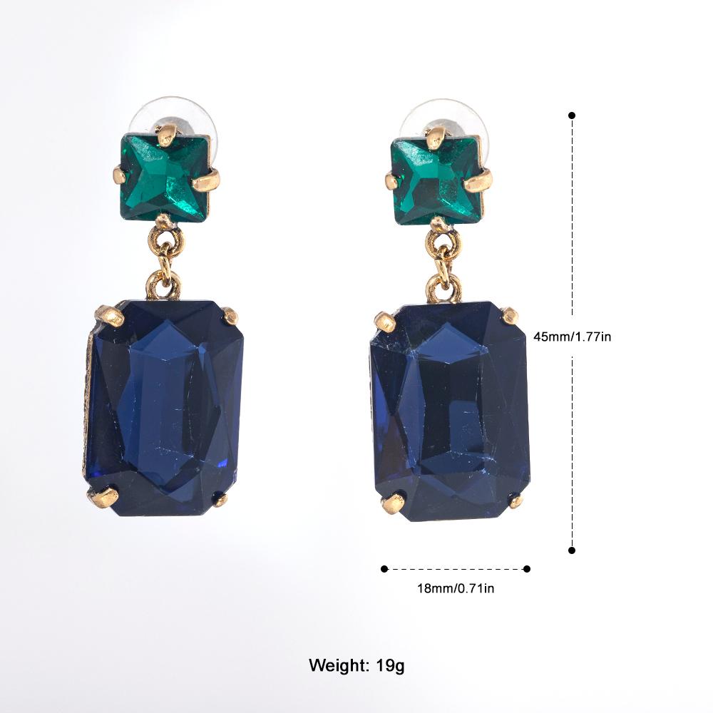 Pinkdudu Simple Geometric Acrylic Multicolor Drop Earrings Fashion Alloy Gold Plated Earrings for Women Jewelry Gifts PD639