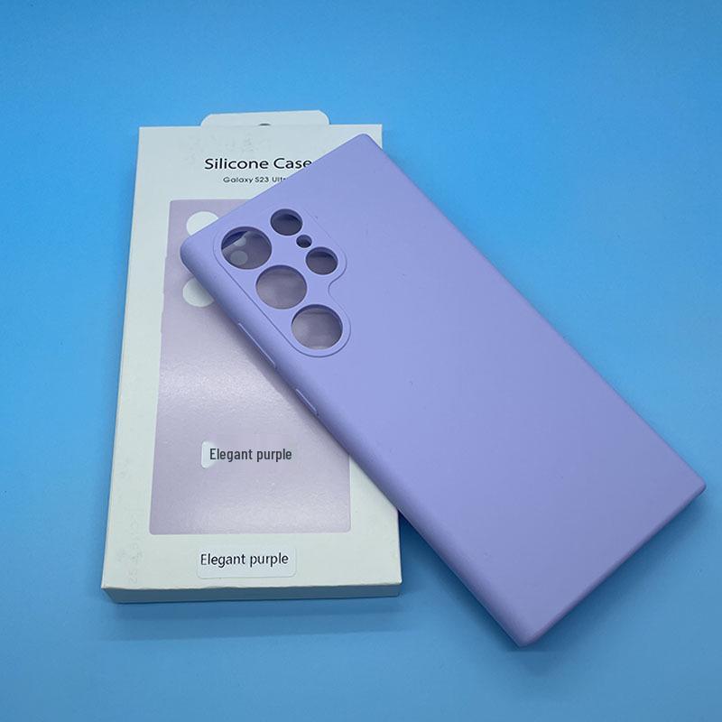 Чехол для телефона Samsung S25Ultra из жидкого силикона с полным покрытием - Защитный чехол S23 с ощущением кожи