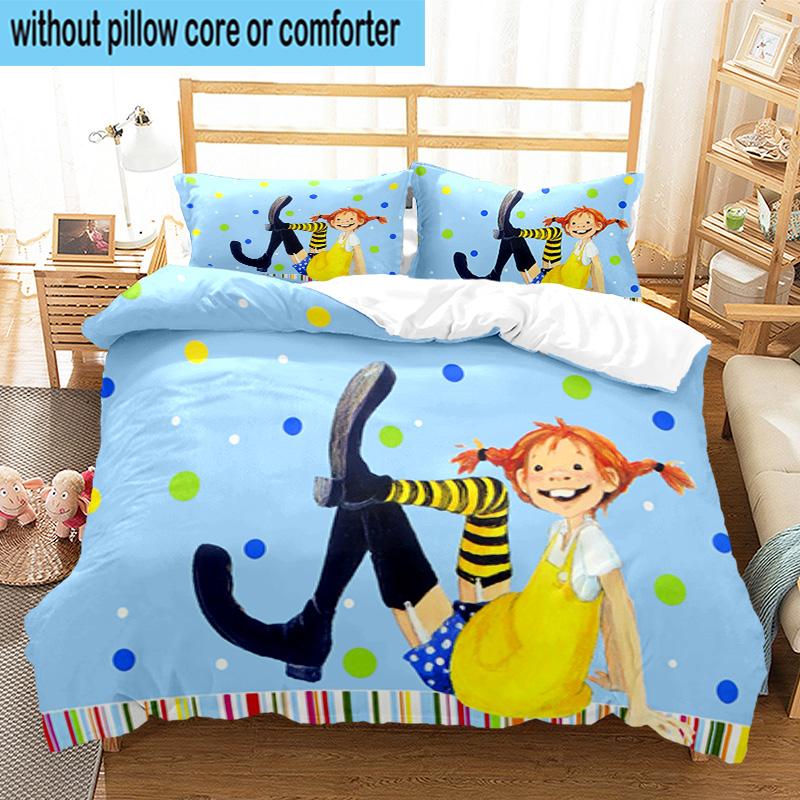 3PCS Pi-ppi And Horse Friendship 3pcs Bedding,Including 3PCS Duvet Cover And 2pcs Pillowcases Perfect for Christmas,Ideal for Bedroom, Dormitory