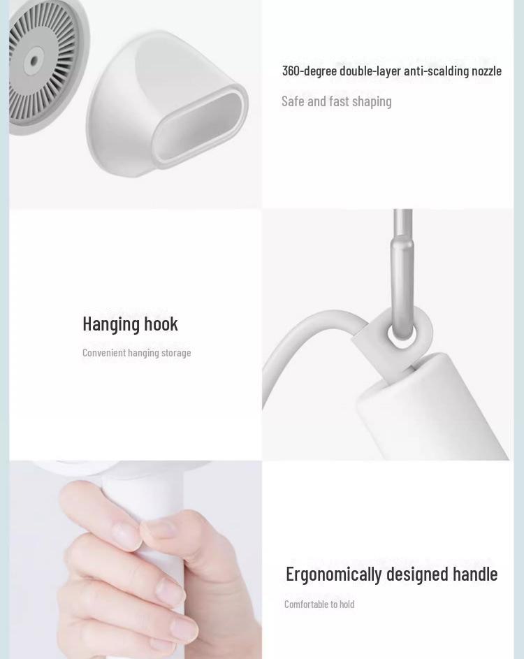 Фен Xiaomi H300 с отрицательными ионами: Быстросохнущий, высокоэффективный уход за волосами для студенческих общежитий