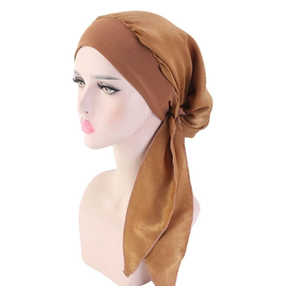 Adjustable Headwear Printed Pre-Tied Hair Loss Hat Cancer Head Scarf Chemo Pirate Cap Muslim Turban