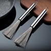 Kitchen Clean Tools Stainless Steel Pan Brush Anti-Rust Dishwashing Brush Durable Cleaning Brush
