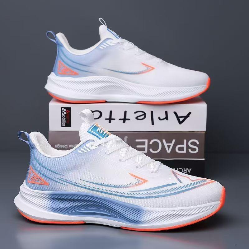 Весенняя мужская обувь сетка рыболовная дышащая модная уличная трендовая легкая универсальная беговые кроссовки