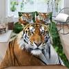 2023 New Style Animal 3D Printing Adults Bedclothes Comforter Duvet Cover Tiger Pattern Bedding Set Pillowcase King Size Double Size