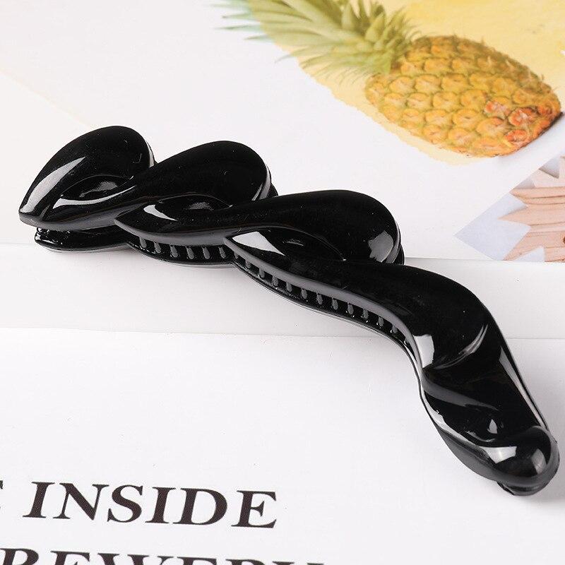 Модная заколка для волос «банан» с хвостиком для женщин, однотонная заколка для волос для девочек, заколки для хвоста, инструменты для укладки, аксессуары для головных уборов