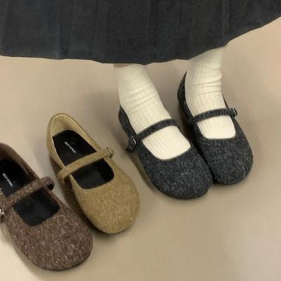 Женские универсальные туфли на плоской подошве с неглубоким вырезом, с квадратным носком, на одном ремешке, туфли Doudou, универсальные туфли для бабушек, тренд