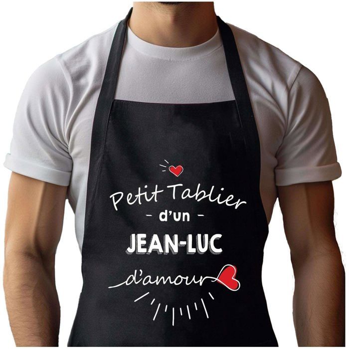 Tablier de cuisine - Jean‑Luc d'amour - Noir - Motif breton - Coton durable, impression France