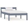 VidaXL Bed Frames Grey Solid Pine Wood 90 X 200 Cm