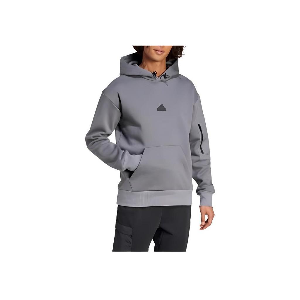 Adidas Повседневная легкая спортивная толстовка с капюшоном и завязками, мужская толстовка серого цвета IY1518