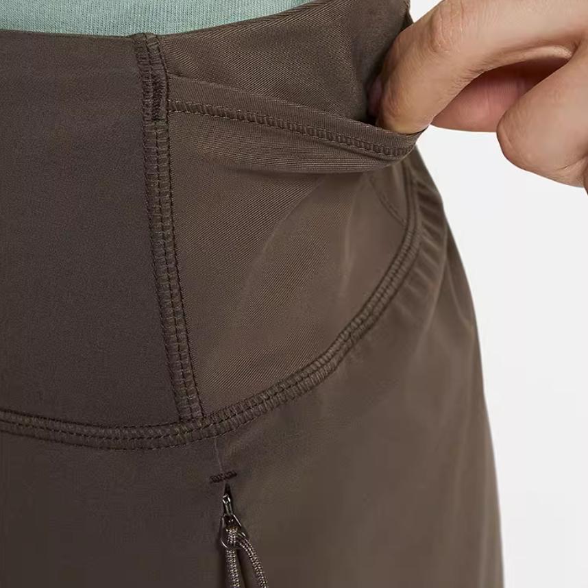 Nike Серия ACG Однотонные Быстросохнущие Легкие Эластичные Трикотажные Спортивные Брюки Женские брюки Коричневый DB1231-070