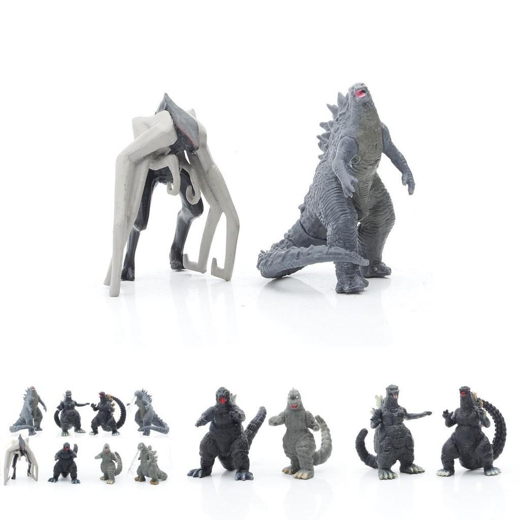 Eight Piece Godzilla Kong Kim Battle Dinosaur Pvc Action Figure Collection For Kids And Decor