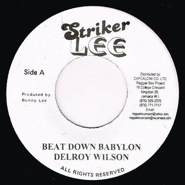 7-дюймовая пластинка DELROY WILSON Beat Down Babylon Living In Foots NONE Striker Lee Ямайка Регги Ска Даб Б/у