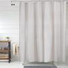 1 Set Shower Curtain with 12 Hanging Rings Solid Color Thickened Waterproof Punch-free