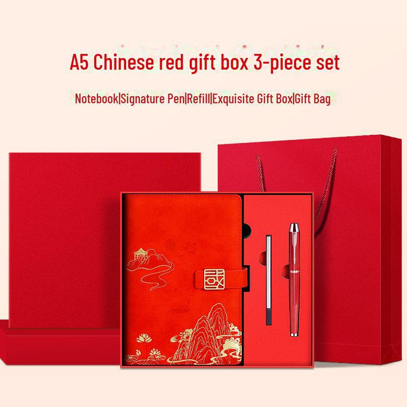 Подарочный набор из блокнотов формата А5 «Культура и творчество» — сувенир в китайском стиле с индивидуальным логотипом