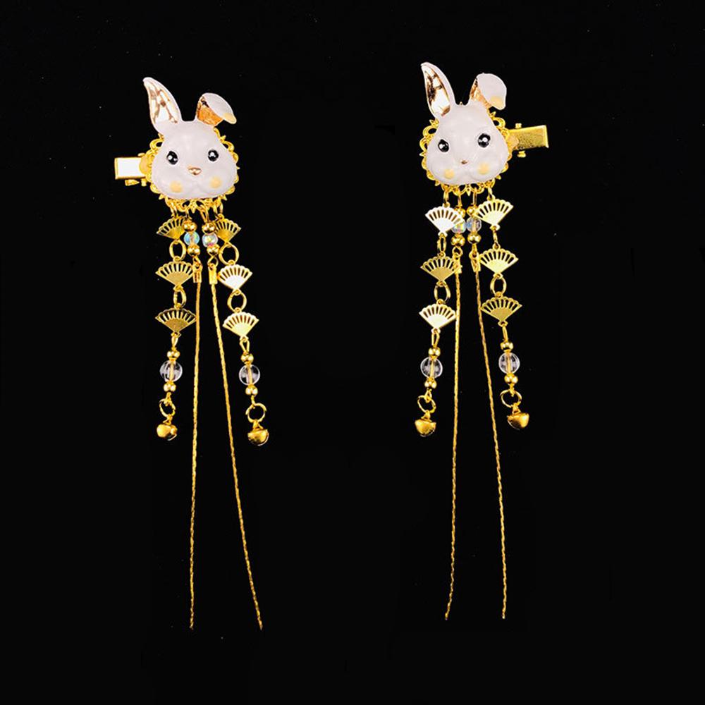 Cute Daily Cosplay Hanfu Tassels Handwork Rabbit Hairpin Hair Accessories Hair Clip