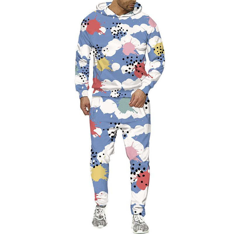 Новинка 2024 года, спортивный костюм для мужчин и женщин, повседневный спортивный костюм с длинным рукавом и капюшоном, мужские толстовки из двух предметов + брюки, костюм в стиле хип-хоп, модная уличная одежда, мужские комплекты