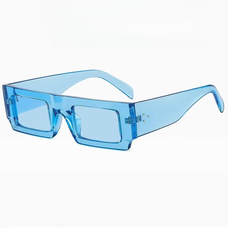 Зеленые Модные Хип-Хоп Винтажные Квадратные Женские Солнцезащитные Очки Весна Лето Яркая Уличная Одежда