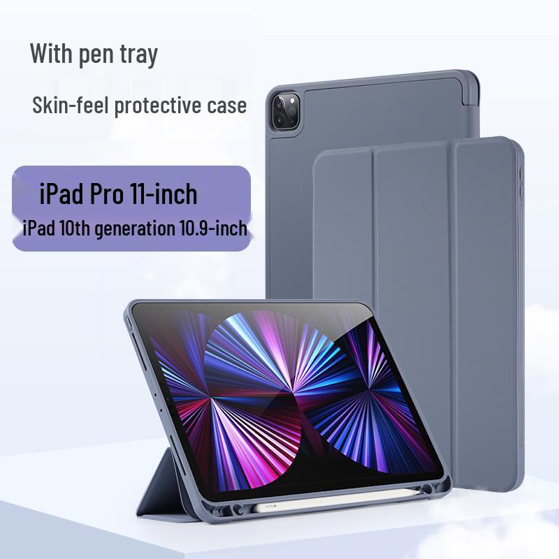 Чехол для iPad 10.2/Pro 3/4/Air 5/Mini 5/6 со слотом для стилуса, из мягкой кожи