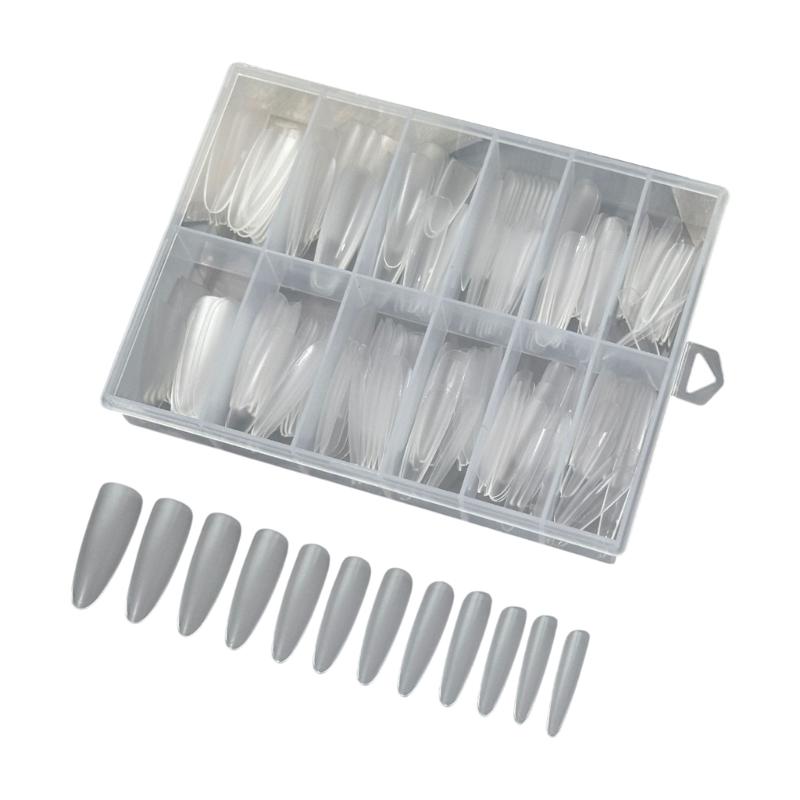 240 Pcs Clear False Nail Tips Full Cover Stick on Nail Press On Nail Artificial Nail Extras Long Nail Tips