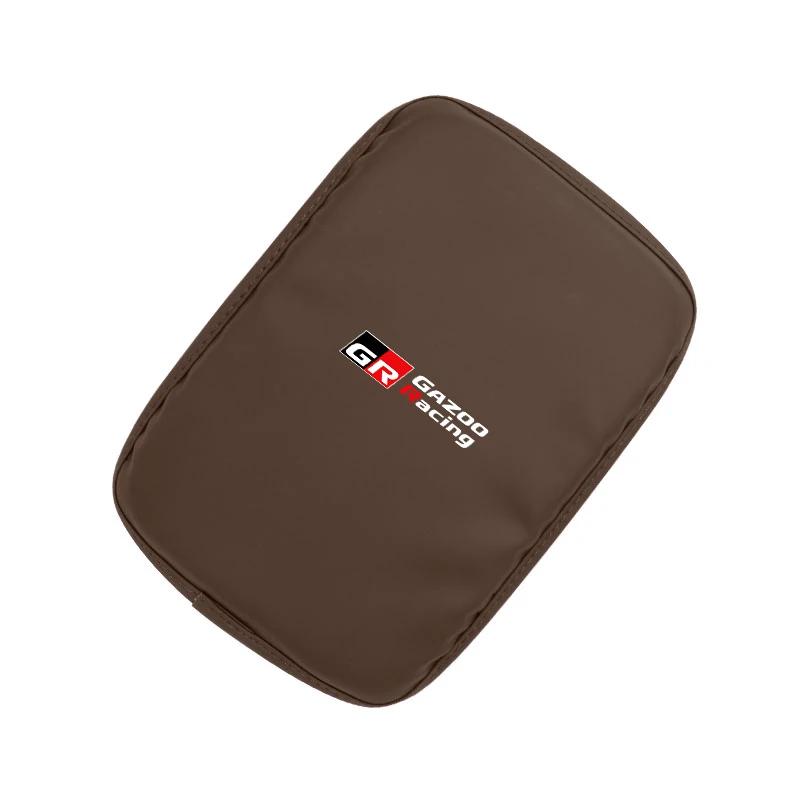 Горячие Для Toyota Для Toyota 2026 Новые Колпаки на Колеса Автомобильный Коврик на Подлокотник Центральная Консоль Кожаная Защитная Подушка Для Toyota Gazoo Racing TR