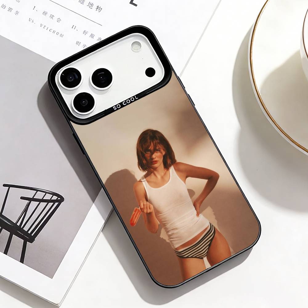 Молодежный Свежий Стиль D-Diana Silvers Чехол для Телефона Для iPhone17,16,15,14,13,12,Pro Max Черный Цветной Чехол для Телефона