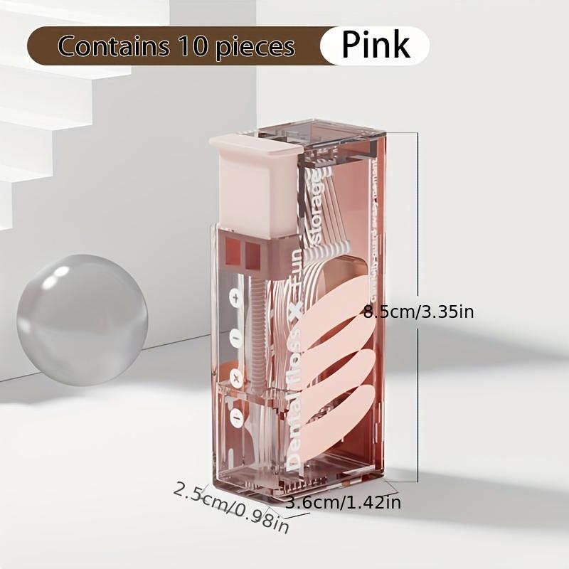 Портативный диспенсер для нити включает в себя 10 шт., автоматический выдвижной органайзер для нити для ухода за полостью рта, одноразовые палочки для нити