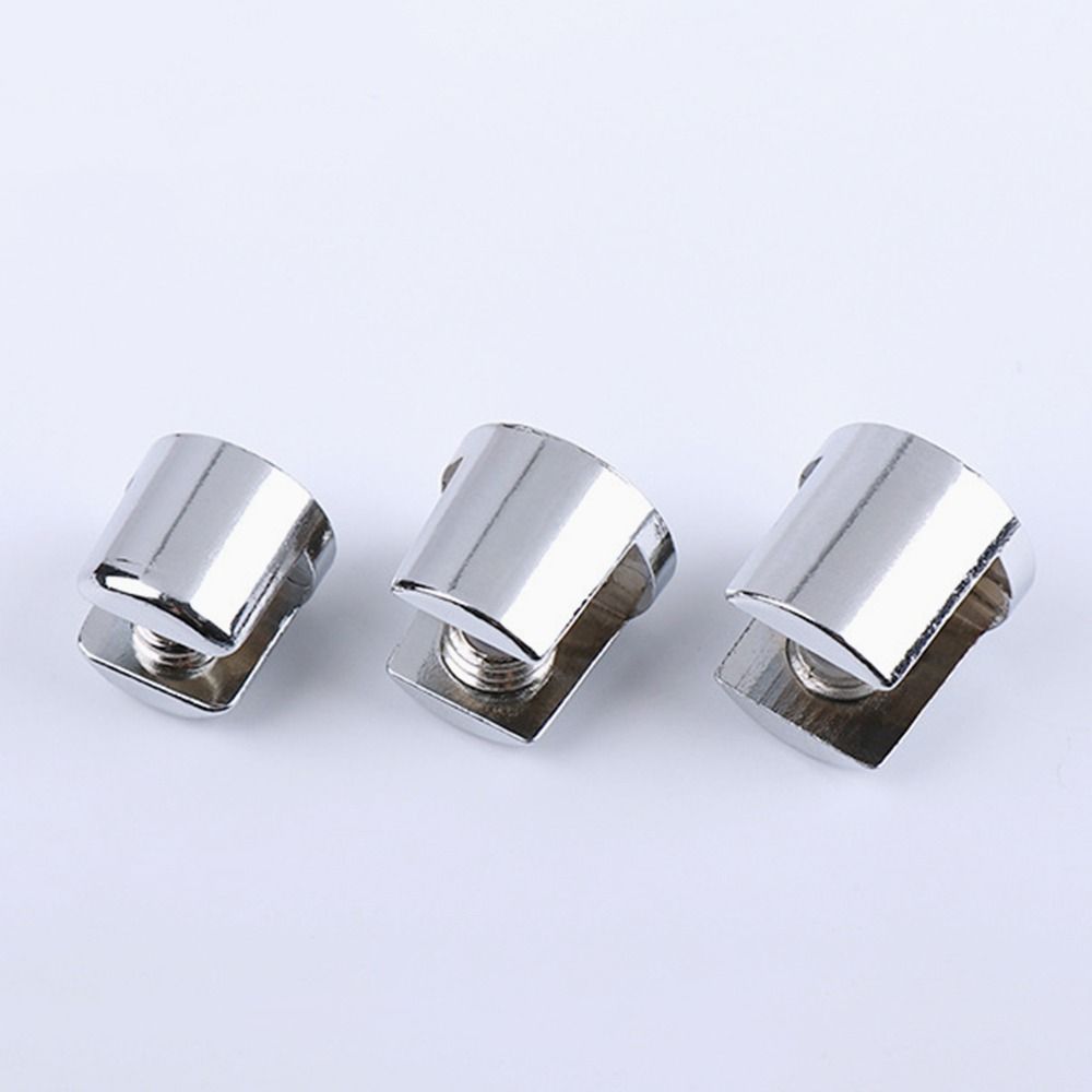 Alloy Nickel Finish Furniture Hardware Shelf Holder Support Panel Bracket Glass Clamp Shelves Clips