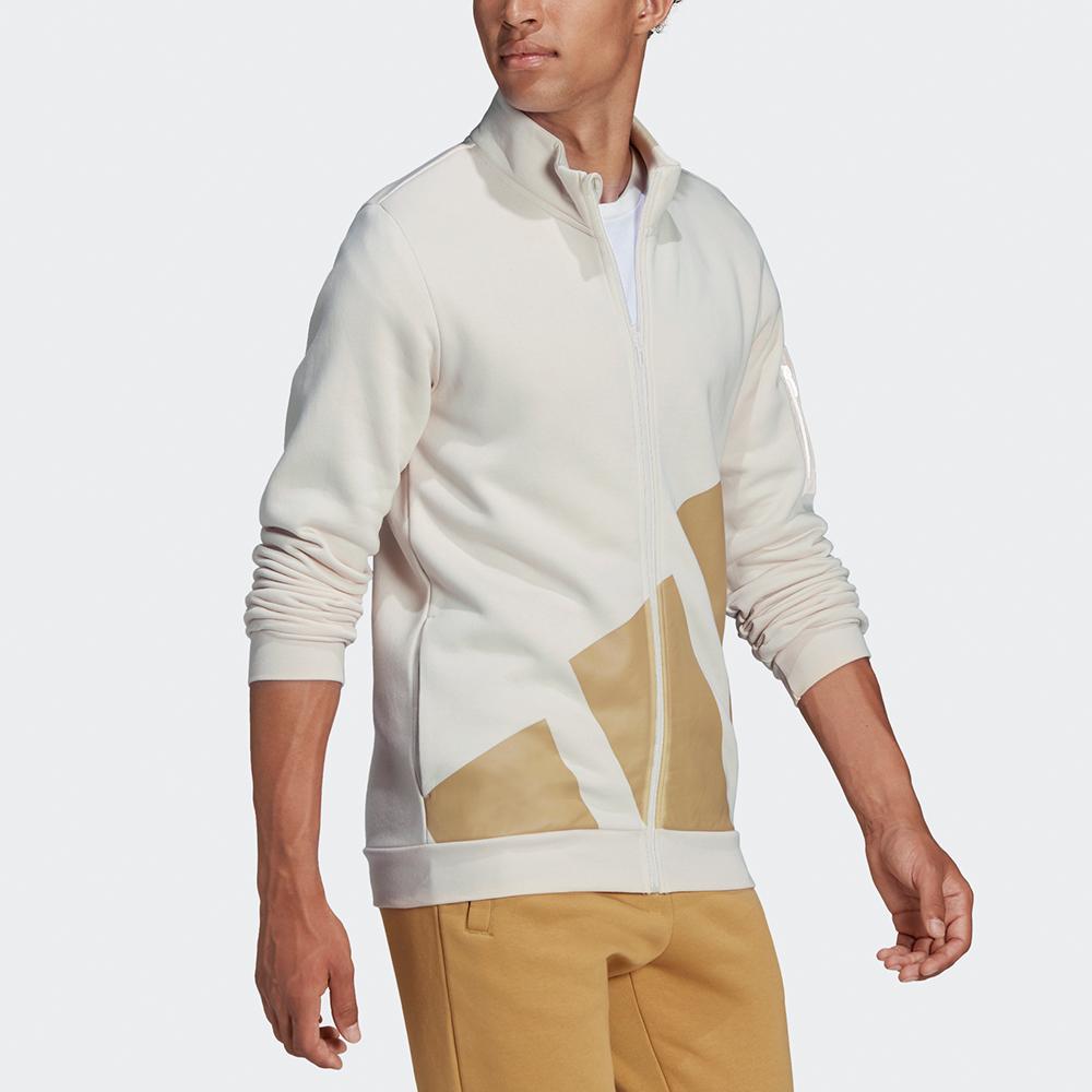 Adidas Colorblock Large Logo Sports Jacket Men Outerwear Off-White HI1188