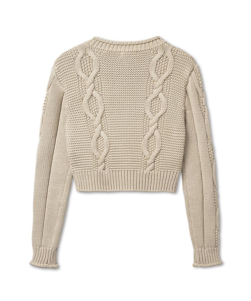 GROVE Grvr Sports_Cable Cardigan_Beige