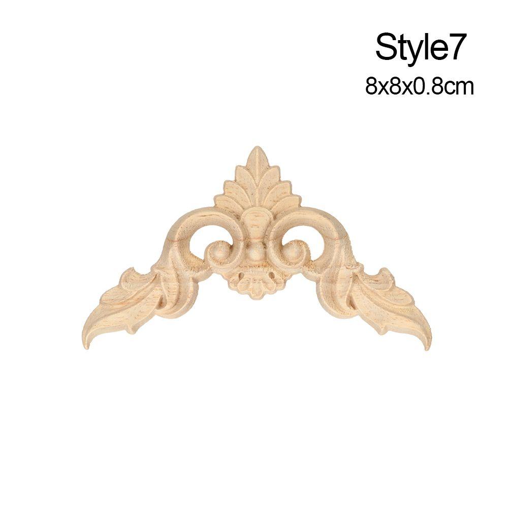 Наклейки Аппликации Аппликация из цельного дерева Угловой цветок Резьба по дереву Мебельная наклейка Деревянная аппликация