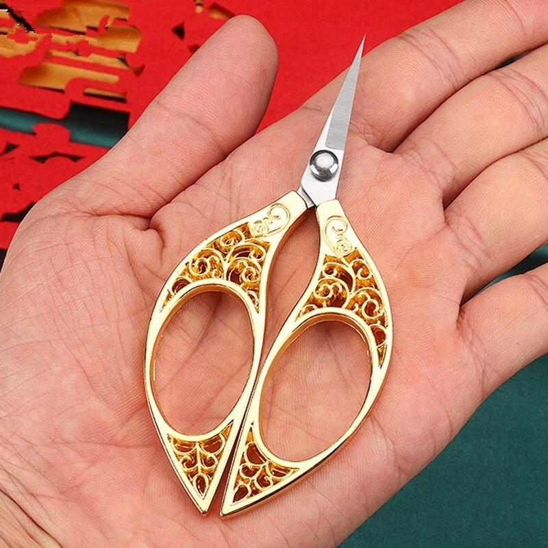 Stainless Steel Stitch Retro Classic Fine Embroidery Sewing Tailor Scissor Handicraft Fabric Cut Trim Shear Tool