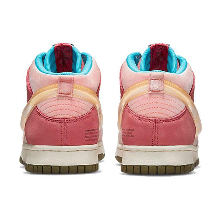 Social Status x Nike Dunk Mid Клубничное Молоко Унисекс Кроссовки Розовый Светло-Розовый Кокосовое Молоко DJ1173-600