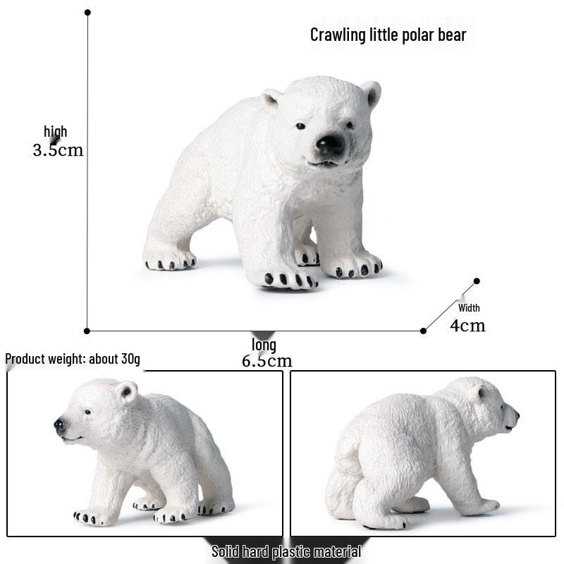 Realistic Arctic Animal Models Toys: Polar Bear, Beluga, Seal, Wolf, Snow Leopard, Penguin