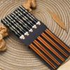 Палочки для еды из бамбуковой решетки, палочки для суши, 5 пар, противоскользящие, простота, многоразовая посуда
