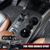 Для Ford Bronco sport ABS черный центральная консоль панель рычага переключения передач передний держатель для стакана крышка аксессуары для интерьера