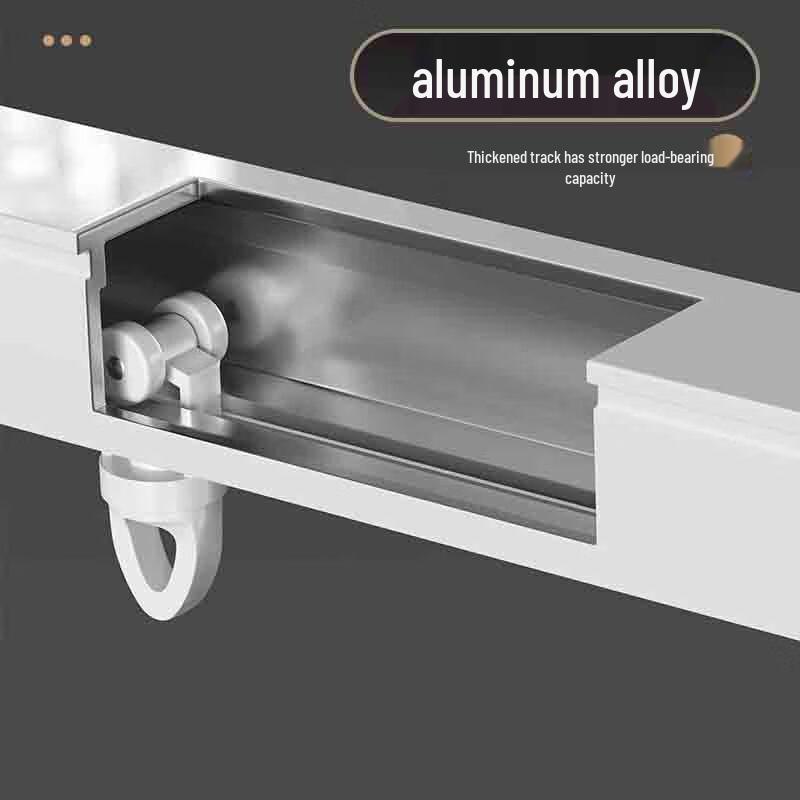 Yuanzu Extendable Single Curtain Track with Silent Gliders