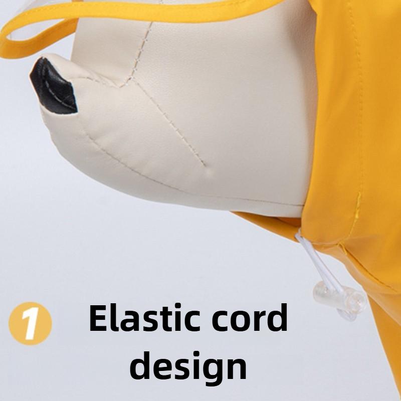 Dog Clothes PU Waterproof Jacket Dog Raincoat Pet Supplies Waterproof Outdoor Can Tow Dog Cloak and Rain Cloak Pet Clothing Casual Stomach Protection