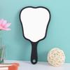 Plastic Tooth-shaped Mirror High-definition Portable Makeup Mirror Handheld Sector Mirror  Women
