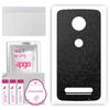 apgo Protective Skin Sticker for the Back Compatible with Motorola Moto Z2 Play, Wrap Film, Foil, Vinyl - Pattern Black Honeycomb