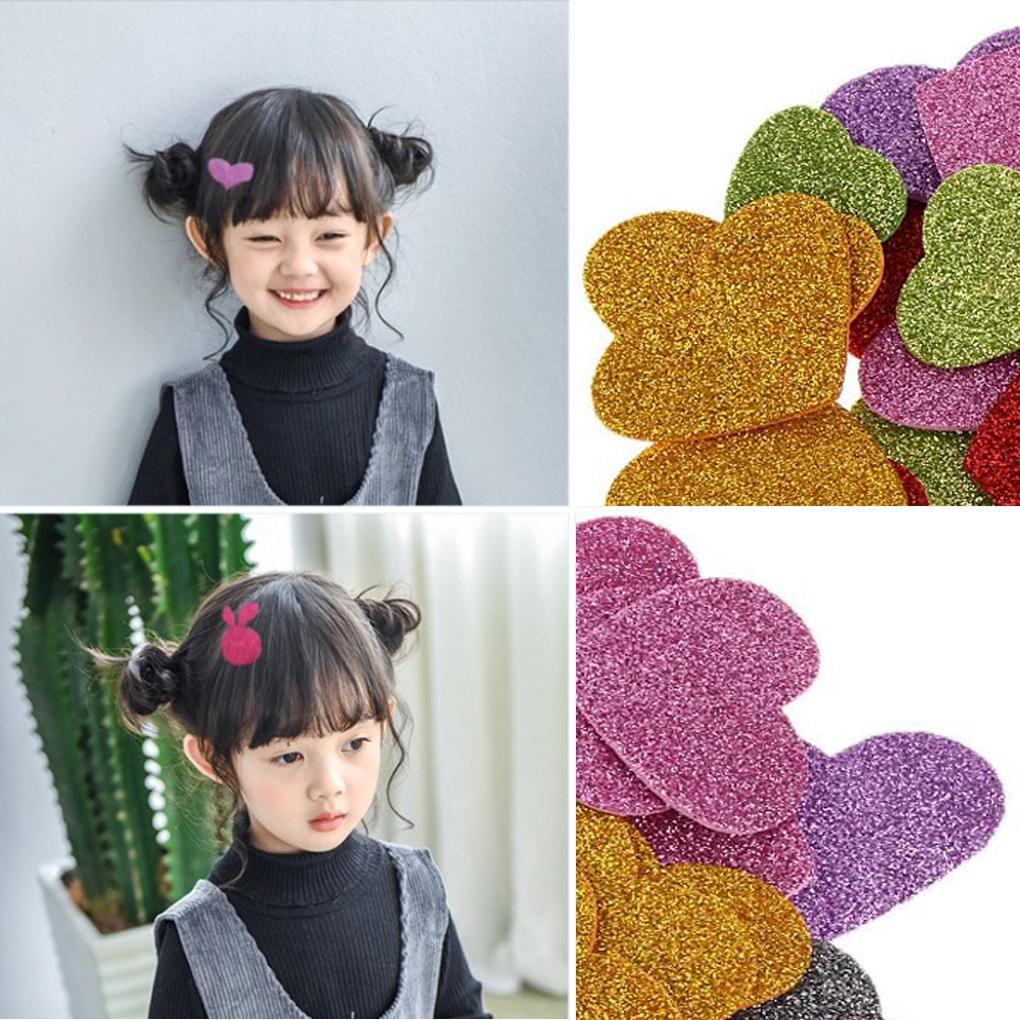 50pcs Wall Sticker Glittering Effect Heart Foam DIY Decal Home Kindergarten Decoration