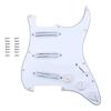 Musiclily Basic HOT RAILS with Pickguard for SSS Stratocaster Single Size Humbucker ST Strato Electric White 3P Pre-wired Guitar,