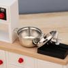 Кухонная утварь Кухня Игрушки для готовки Миниатюрная кастрюля для супа Мини-посуда с крышкой Аксессуары для кукольного домика