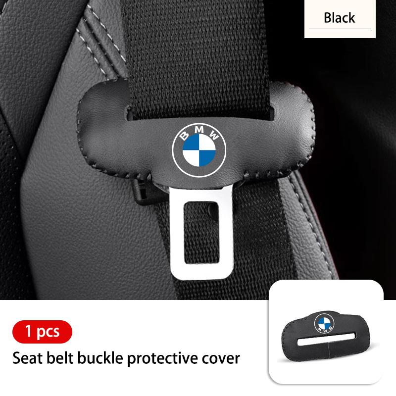 BBIX7 Leather Car Seat Belt Buckle Plug Protector Anti-Scratch Clip For BMW G30 G20 M3 M5 E91 E92 E93 E36 E70 X3 X4 X5 X1 E39 F30
