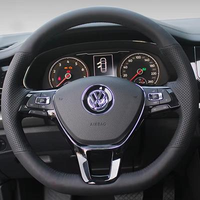 Чехол на руль автомобиля из искусственной кожи для Volkswagen VW Golf 7 Mk7 Touran Up Новый Polo Jetta Passat B8 Tiguan Аксессуары