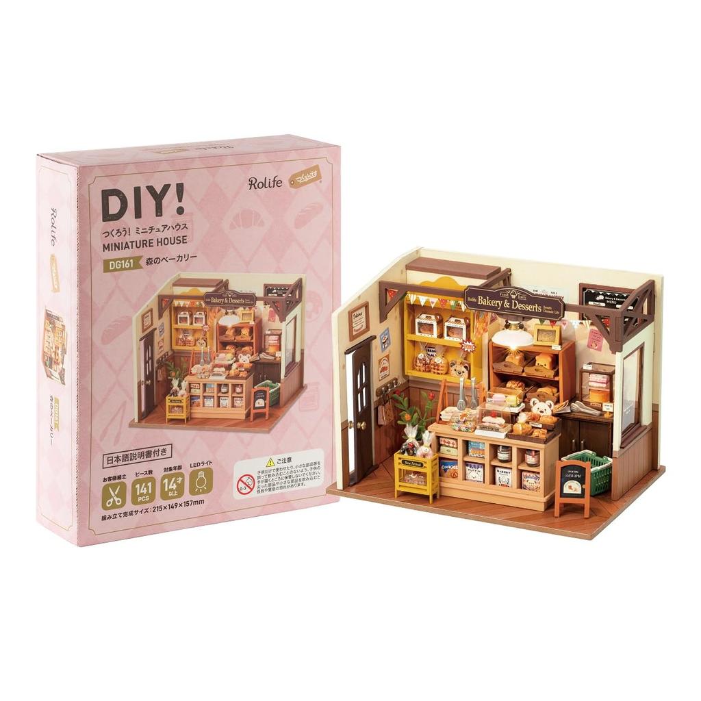 Руководство по эксплуатации на японском языке Robotime DIY Miniature House Dollhouse no Tsukurunsu® [Официальный продавец/включен японский язык] (Пекарня Мори)