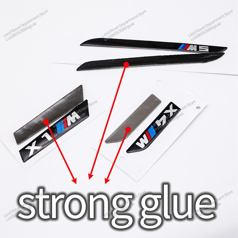 BBKS3 2Pcs 6.8cm 8.4cm ABS Fender Side Badge Emblem For BMW M Performance X4M X6M X5M M3 M5 X3M E60 E46 Vehicle Tuning Accessories