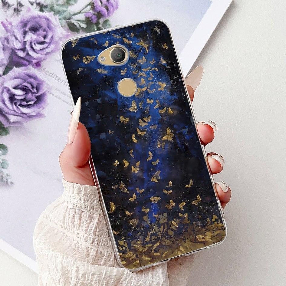 For Sony Xperia XA2 Case H3113 H3123 H3313 Cover Fashion Art Flower Painted Soft TPU Bumper on Sony Xperia XA2 Ultra H3213 Shell
